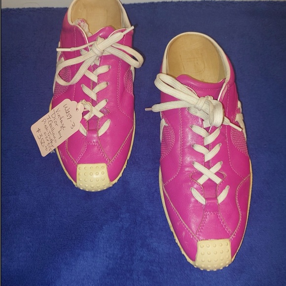 RARE VINTAGE CHRISTIAN DIOR BY JOHN GALLIANO PINK TROTTER SNEAKERS - Picture 10 of 10